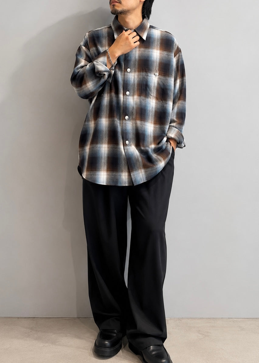 MERCURY BUTTON RAYON OMBRE SHIRT JACKET - PAST005