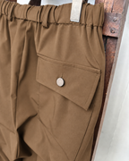 【LIMITED COLOR】CHANGE BUTTON SOLOTEX®︎ CARGO SLACKS - BROWN