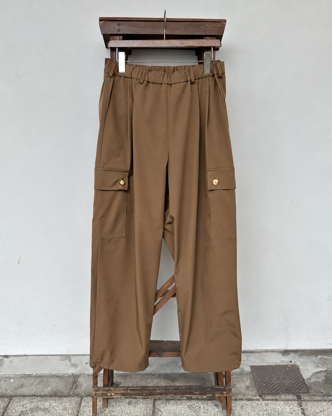 【LIMITED COLOR】CHANGE BUTTON SOLOTEX®︎ CARGO SLACKS - BROWN