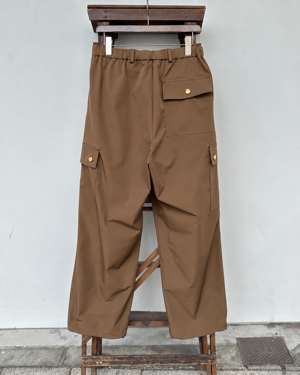【LIMITED COLOR】CHANGE BUTTON SOLOTEX®︎ CARGO SLACKS - BROWN