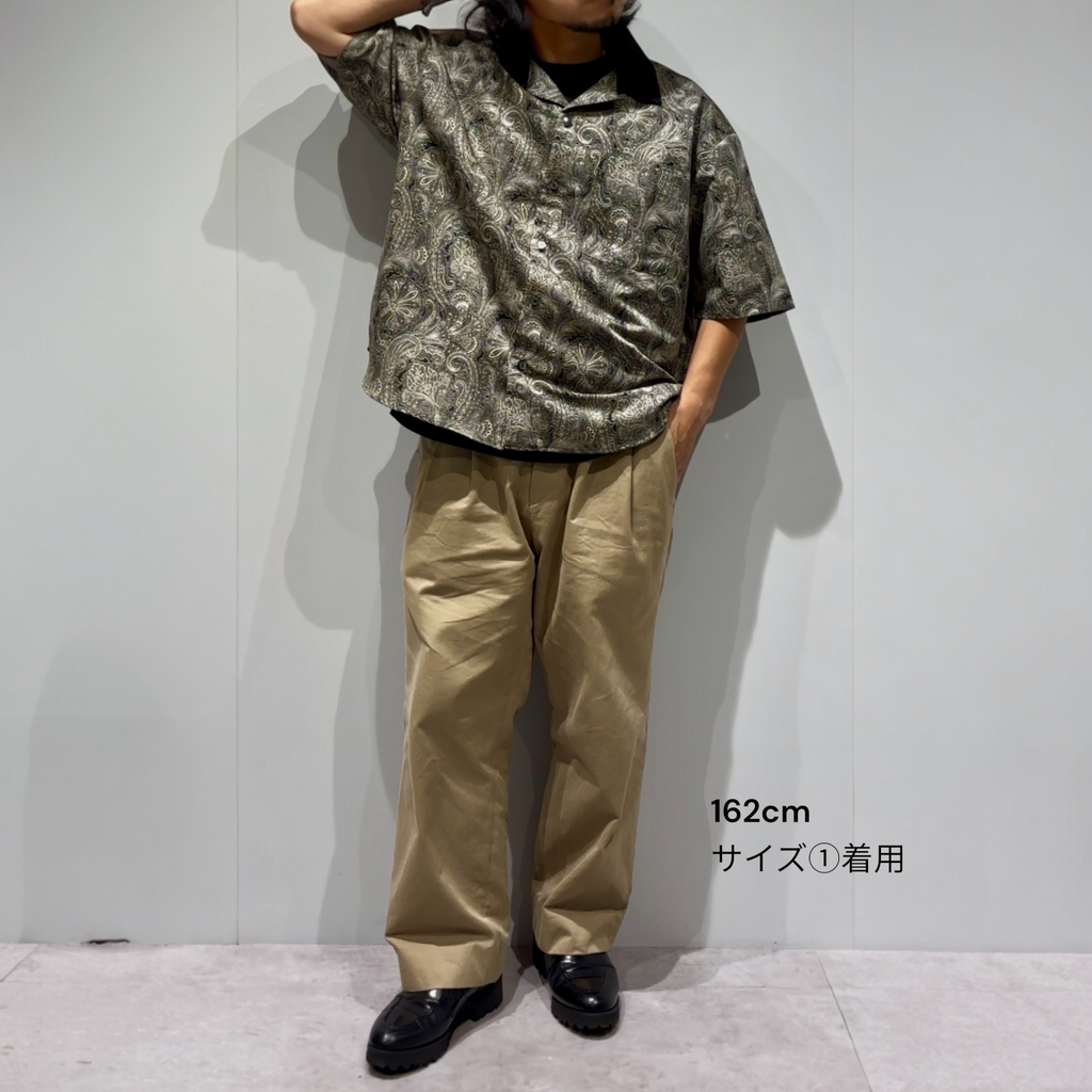 Mercury Mini Button Paisley Black Collar Shirt - JAPAN MADE