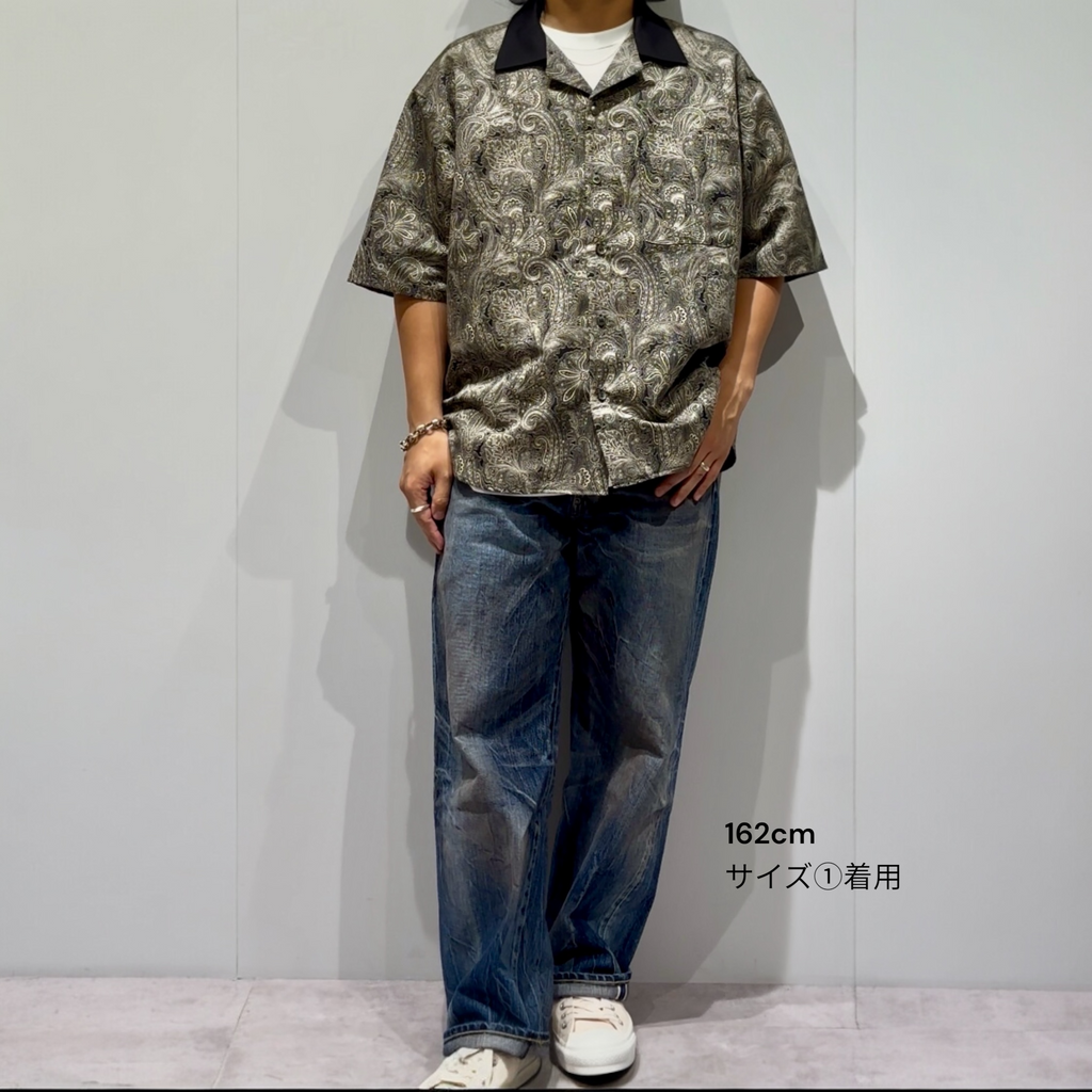 Mercury Mini Button Paisley Black Collar Shirt - JAPAN MADE