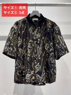 Mercury Mini Button Drip Paint Black Collar Shirt - JAPAN MADE