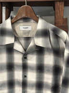 DRAPE OMBRE OPEN COLLAR SHIRT PAST-001