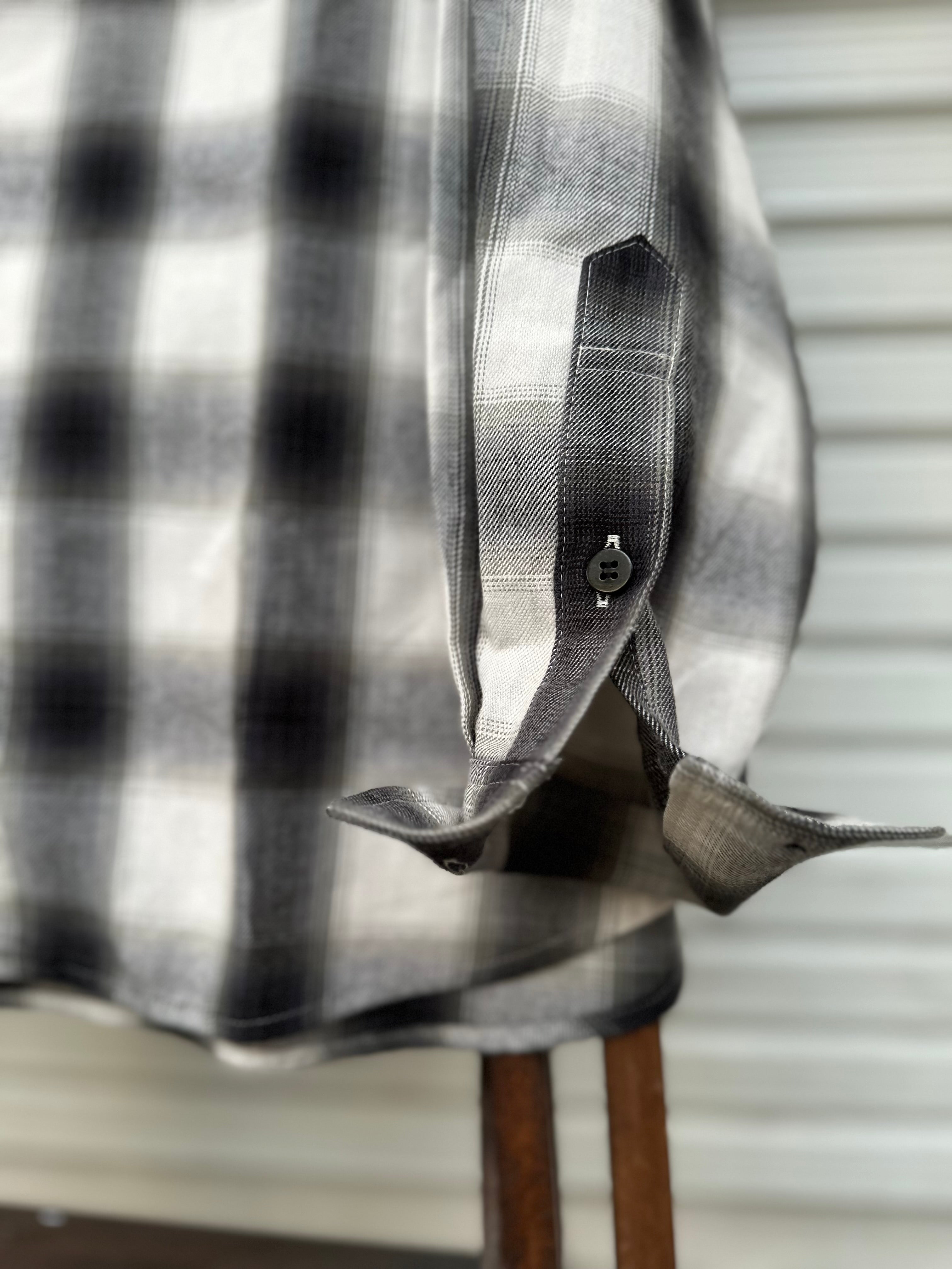 DRAPE OMBRE OPEN COLLAR SHIRT PAST-001