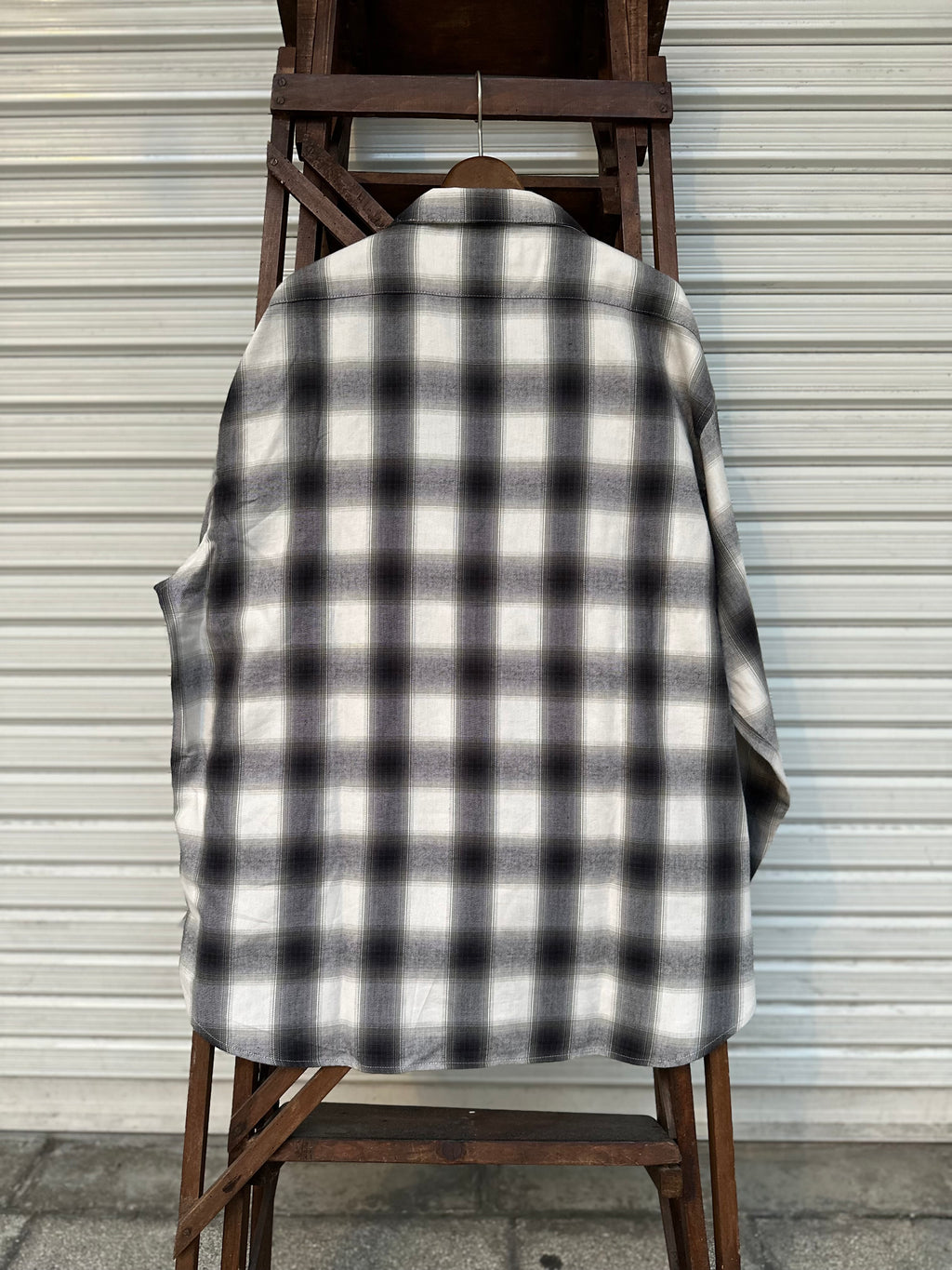 DRAPE OMBRE OPEN COLLAR SHIRT PAST-001