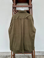 Mercury Button Italian Faux Suede Shirt Jacket PAST-005-α 【OLIVE】
