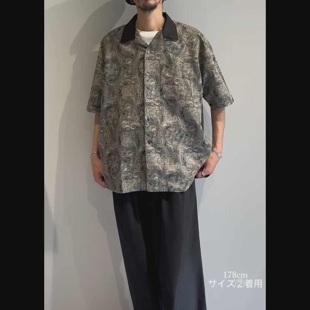 Mercury Mini Button Paisley Black Collar Shirt - JAPAN MADE